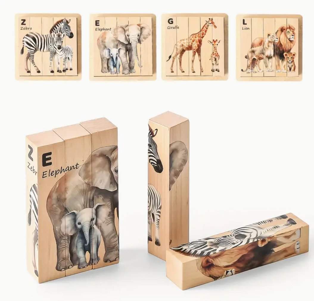 Пазл-головоломка «Тварини» 🐘🦊