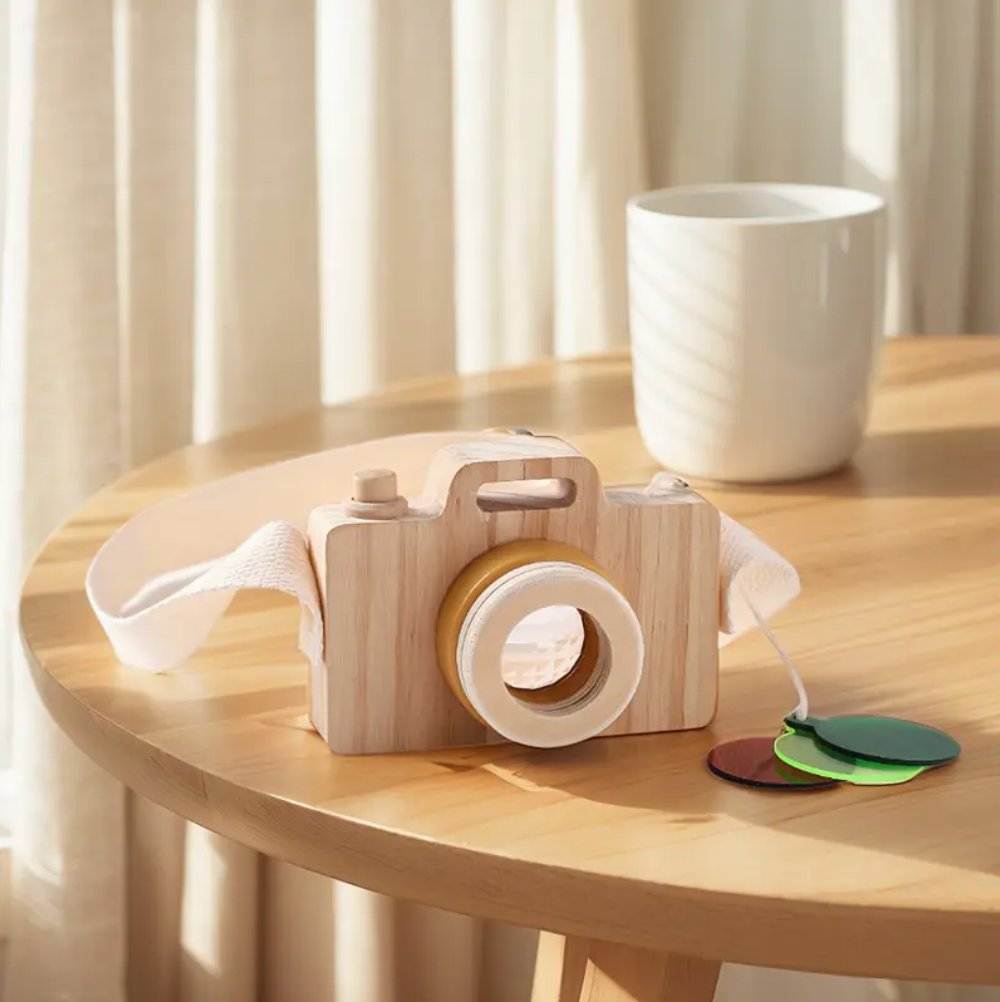 Дерев’яний фотоапарат-полароїд з калейдоскопом 📸🌈